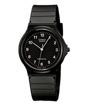 Casio MQ-24-1B MQ-24-1BLLEG cinturino e cassa resina nera - quadrante nera